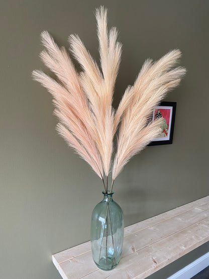 Large Faux Pampas Grass Artificial - Tangerine Rose- Limited Edition