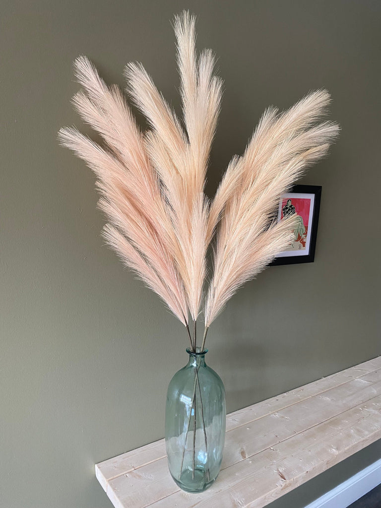 Large Faux Pampas Grass Artificial - Tangerine Rose - Limited Edition