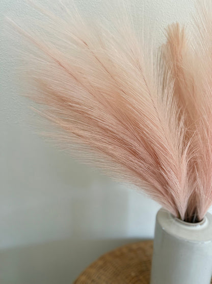 2ft Faux Tabletop Pampas Grass Artificial - Peach