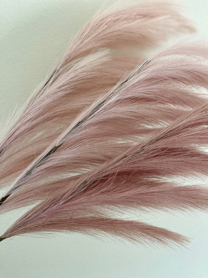 Large Faux Pampas Grass Artificial - Light Pink Lavender