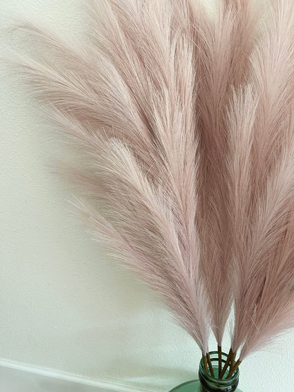 Large Faux Pampas Grass Artificial - Light Pink Lavender