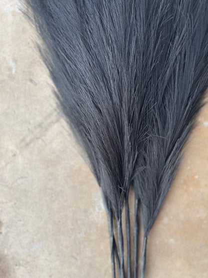 2ft Faux Tabletop Pampas Grass Artificial - Black