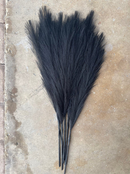 2ft Faux Tabletop Pampas Grass Artificial - Black