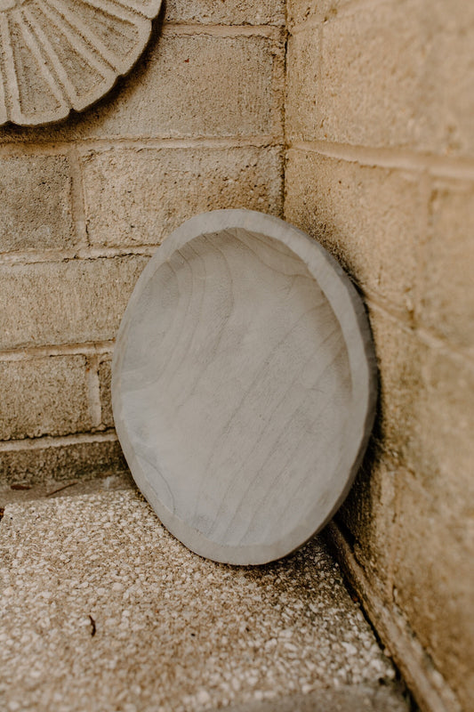 Grey Paulownia Wood Tray