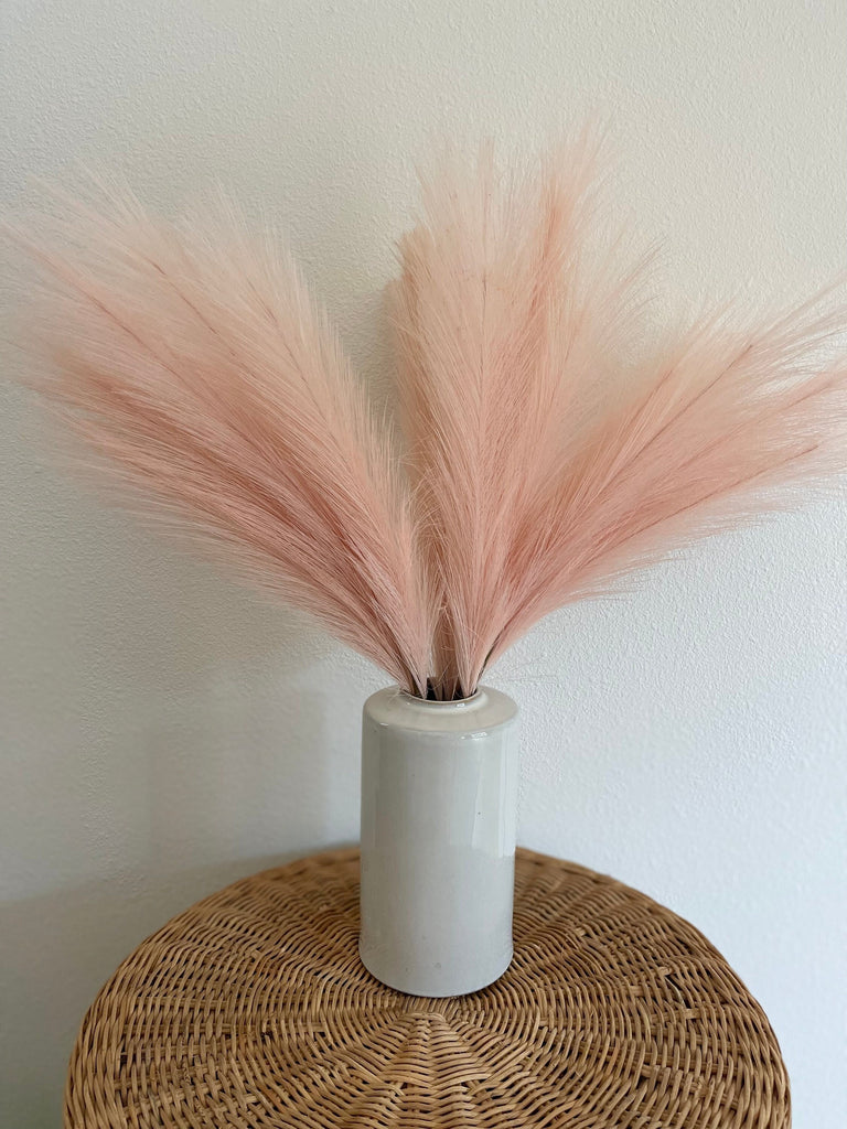 2ft Faux Tabletop Pampas Grass Artificial - Peach