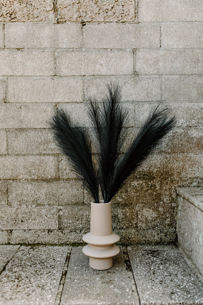 2ft Faux Tabletop Pampas Grass Artificial - Black