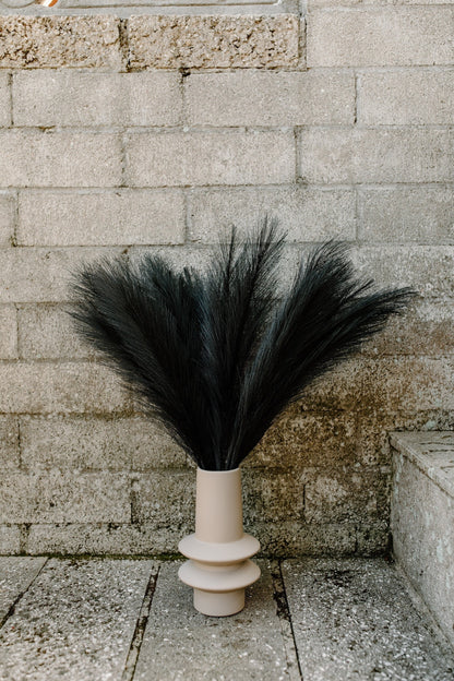 2ft Faux Tabletop Pampas Grass Artificial - Black