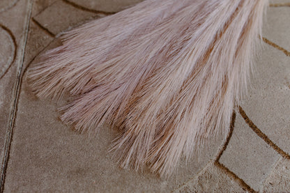 2ft Faux Tabletop Pampas Grass Artificial - Champagne Rose