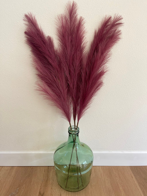 Large Faux Pampas Grass Artificial - Burgundy Wine - alternate