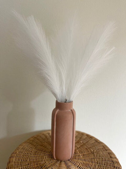 2ft Faux Tabletop Pampas Grass Artificial - White