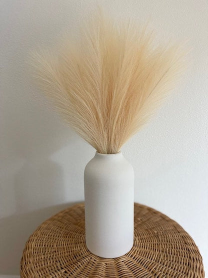 2ft Faux Tabletop Pampas Grass Artificial - Golden Ivory