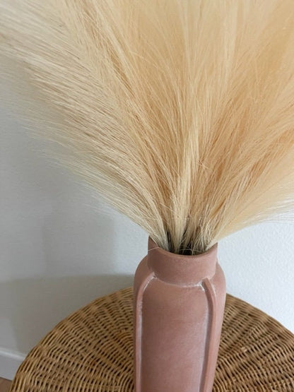 2ft Faux Tabletop Pampas Grass Artificial - Golden Ivory
