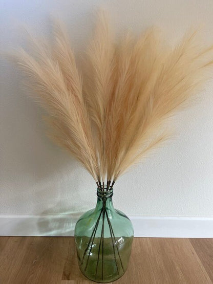 Large Faux Pampas Grass Artificial - Golden Ivory