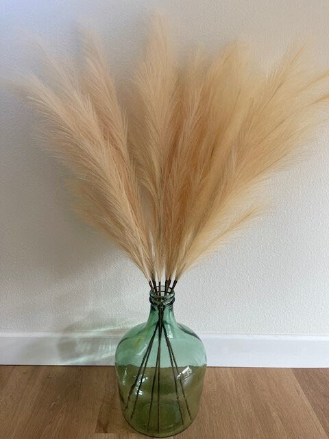 Large Faux Pampas Grass Artificial - Golden Ivory