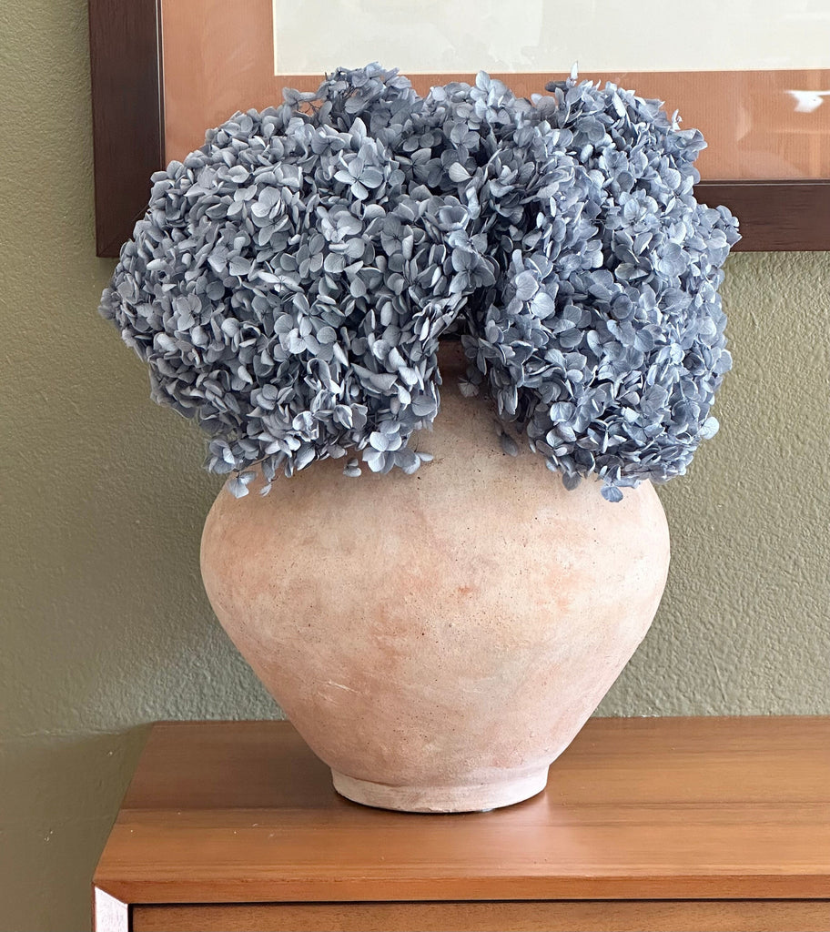 Real Hydrangea Preserved- Large Dusty Blue