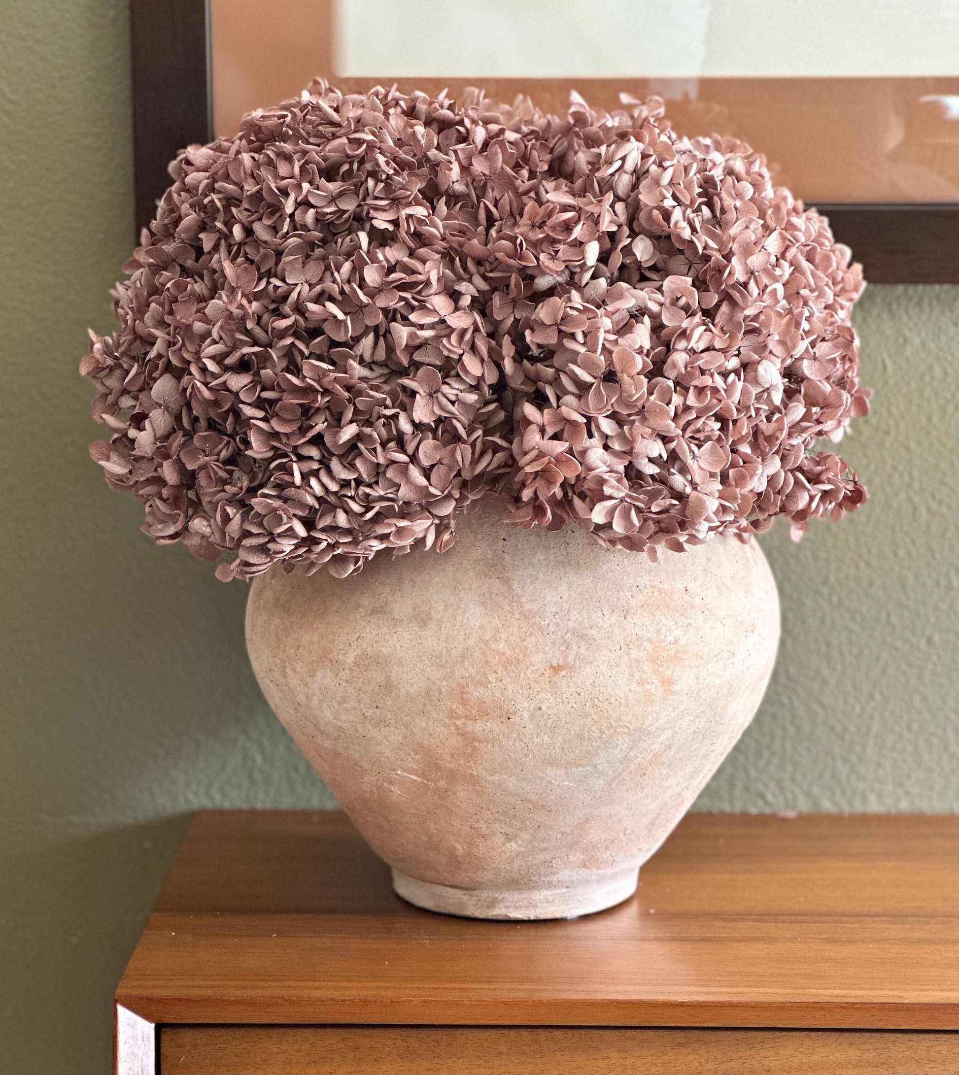 Real Hydrangea Preserved- Large Desert Mauve