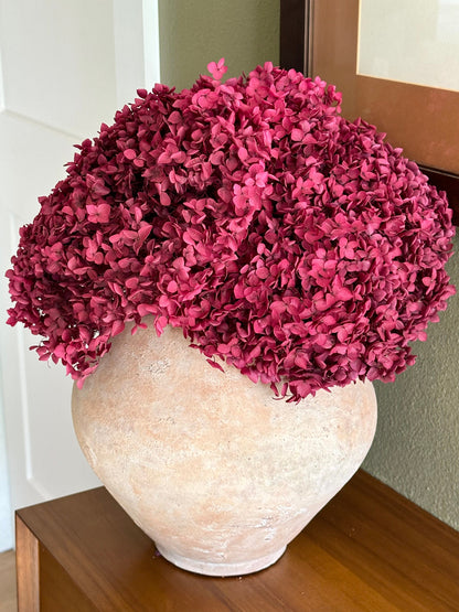 Real Hydrangea Preserved- Large Magenta Berry