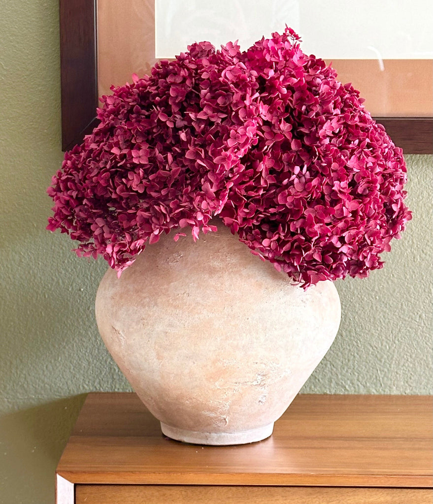 Real Hydrangea Preserved- Large Magenta Berry