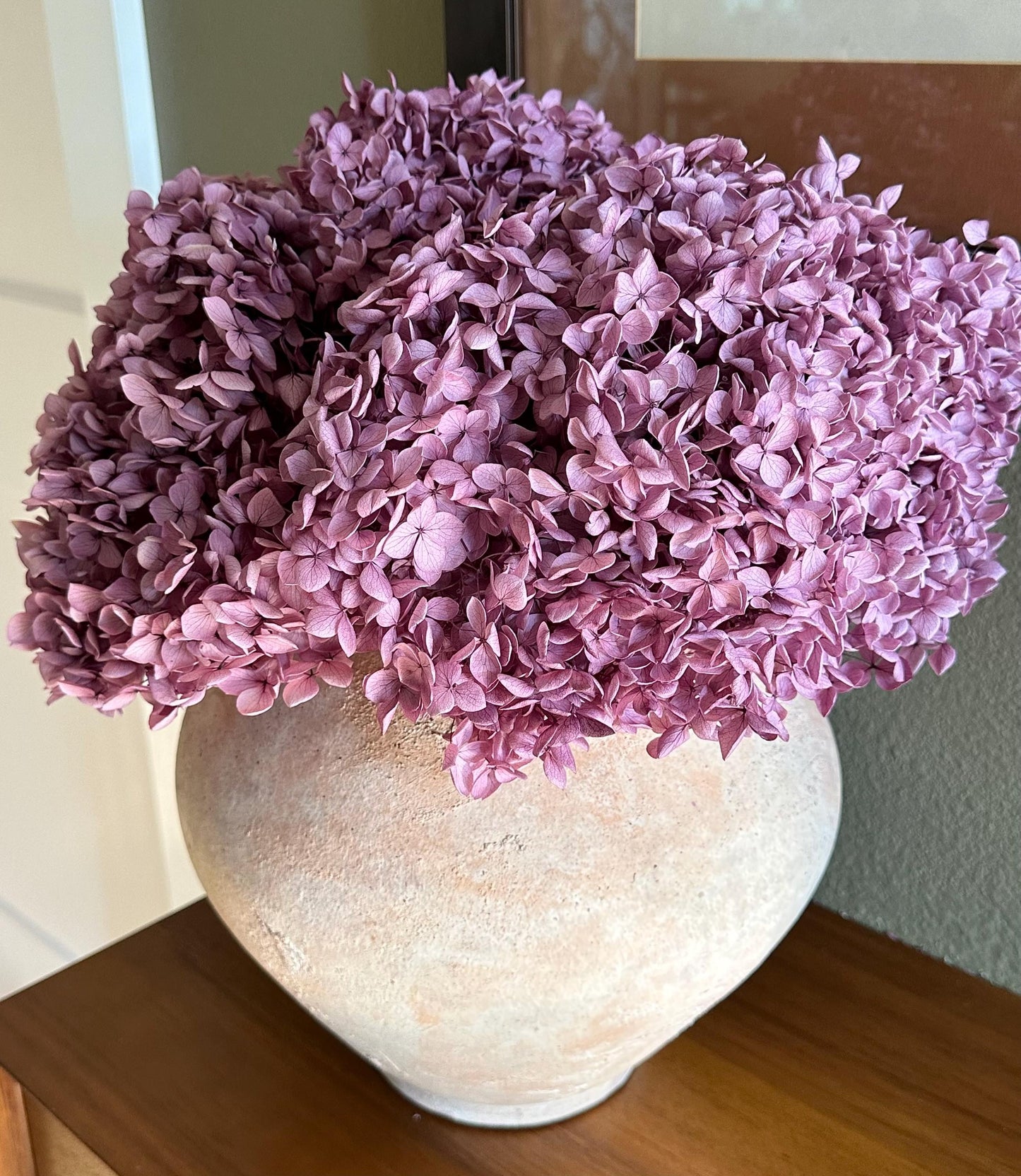 Real Hydrangea Preserved- Large Purple Magenta