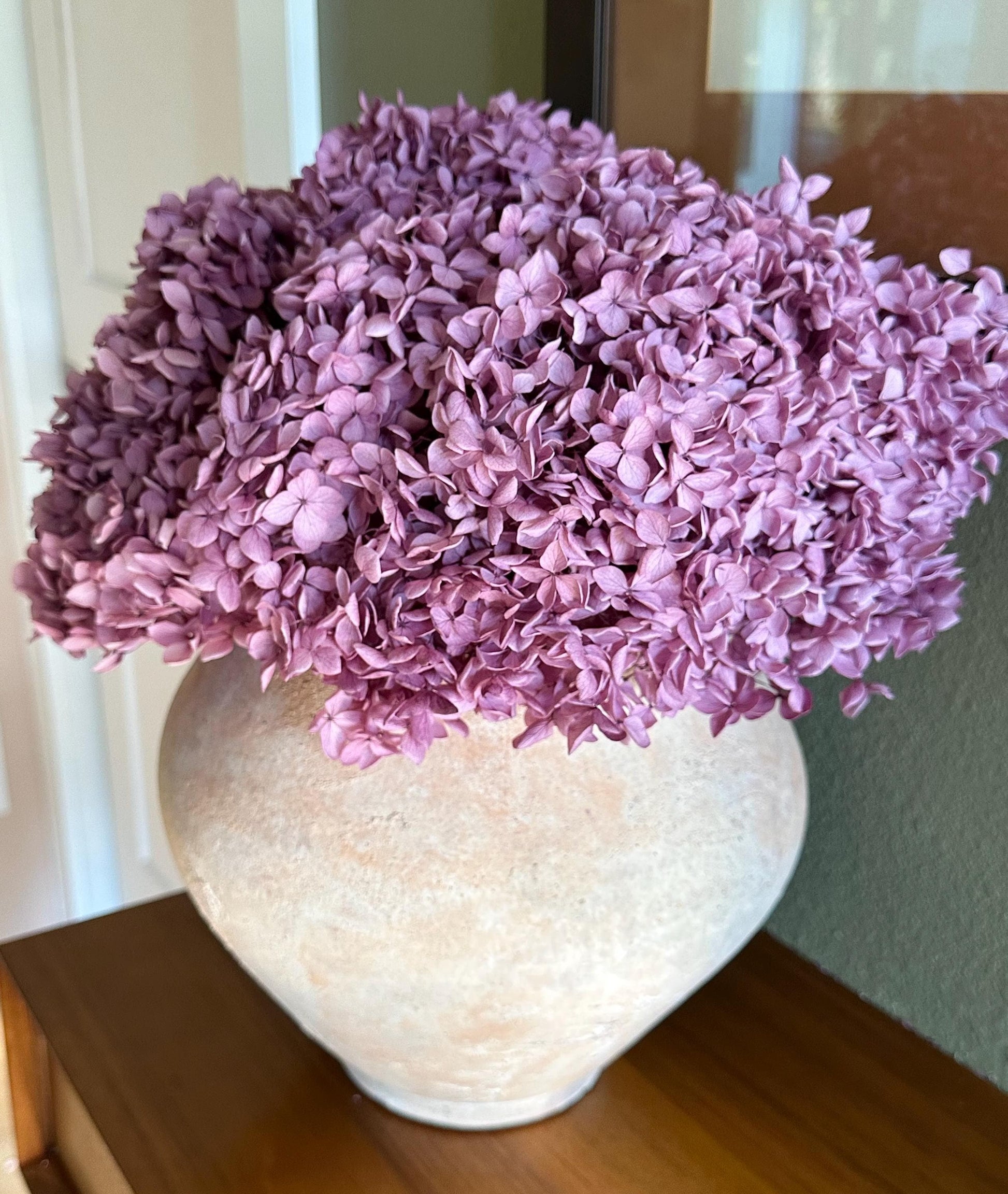 Real Hydrangea Preserved- Large Purple Magenta