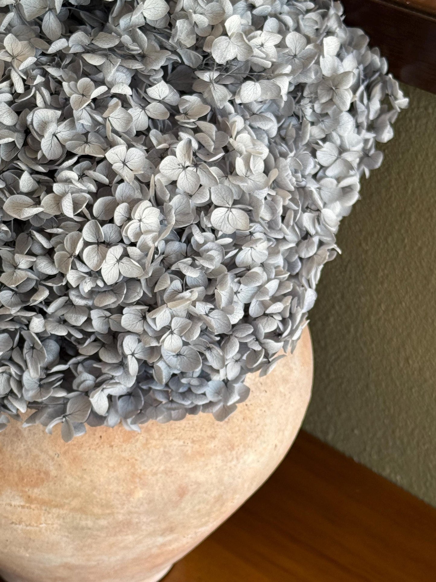 Real Hydrangea Preserved- Large Light Dusty Blue